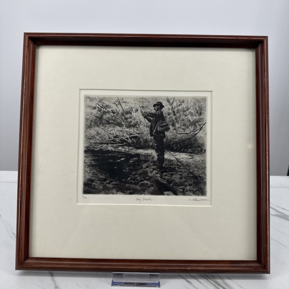 Gordon M Allen Dry Brook Limited Edition Sketch Authentic Americana 41/90 Artist